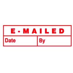 Deskmate Pre Ink Stamp E10 Emailed (Date & By) Red 