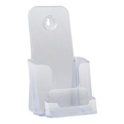 Deflecto Brochure Holder DL Free Standing Or Wall Mount With Business Card Holder