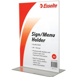 Esselte Sign/Menu Holder A4 Double Sided Portrait 