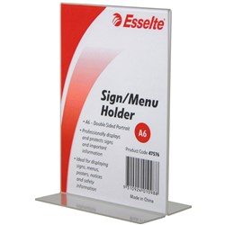 Esselte Sign/Menu Holder A6 Double Sided Portrait 