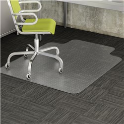 Marbig Duramat Chair Mat Notched Based For Low Pile Carpet 90 x 120cm Clear