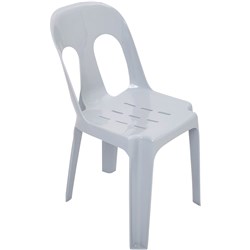 Rapidline Pipee Stackable  Polypropylene Chair White