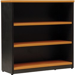 Logan Bookcase 2 Shelves  900W x 315D x 900mmH Beech And Ironstone