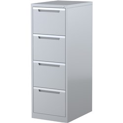Steelco Steel Filing Cabinet 4 Drawer 470W x 620D x 1320mmH Silver Grey