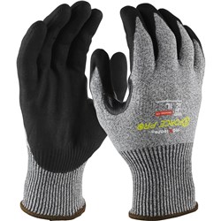 Maxisafe G-Force Safety Gloves Ultra C5 Plus Reinforced Small Grey And Black