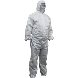Maxisafe Disposable Coveralls Polypropylene White Large