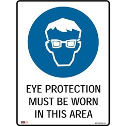 Zions Mandatory Sign Eye Protection 450x600mm Metal