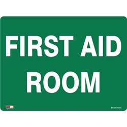 Zions Emergency Sign First Aid Room 450mmx600mm Metal 