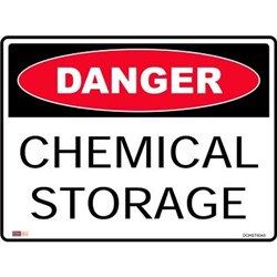 Zions Danger Sign Chemical Storage 450mmx600mm Metal 