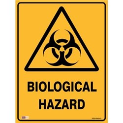 Zions Warning Sign Bio Hazard 450x600mm Metal 