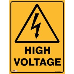 Zions Warning Sign High Voltage 450x600mm Metal 