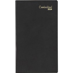 Cumberland Pocket Diary A6 Week To View Slimline Black