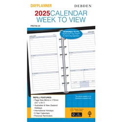 Debden Dayplanner Refill Personal 96x172mm Dated Week To View