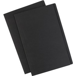 Avery Manilla Folders Foolscap Matte Black With White Labels Pack Of 10
