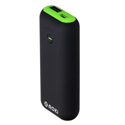 Moki PowerBank 5200 USB-A & MicroUSB 2 Port Black