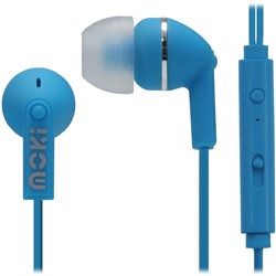 Moki Noise Isolation Earphones With Microphone And Control Blue