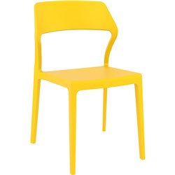 Snow Hospitality Dining Chair Heavy Duty Indoor Outdoor Use Stackable Polypropylene Mango