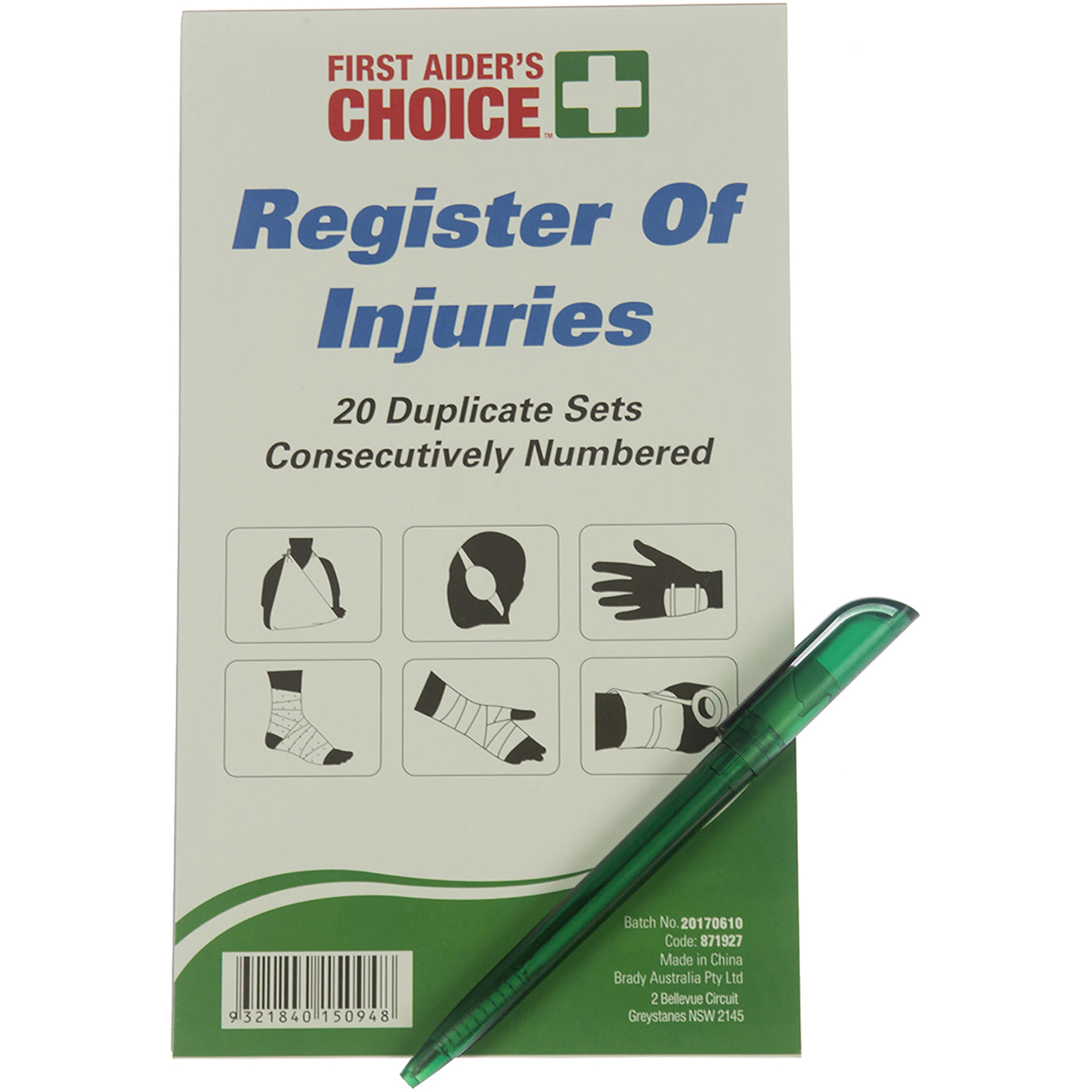 Register of Injuries